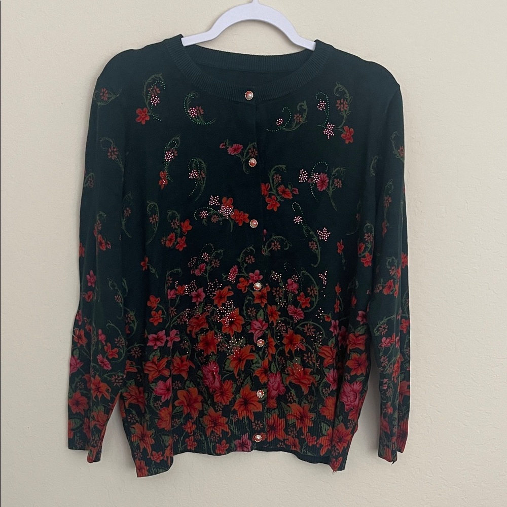 Floral Button-Up Cardigan